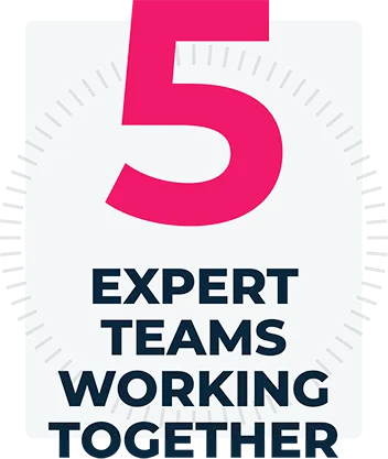 5 expert teams working together
