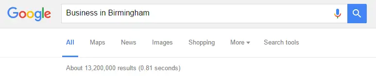 Birmingham Google Search