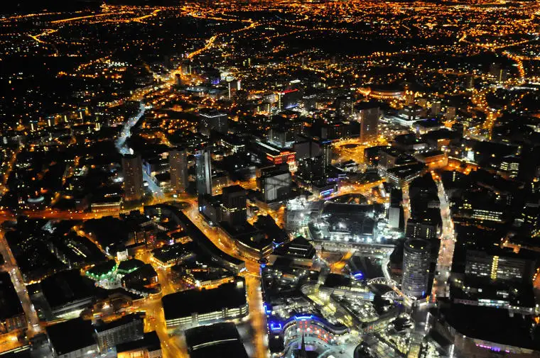 Birmingham at night