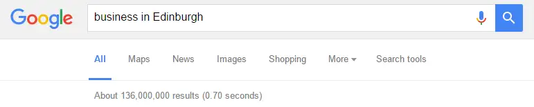Edinburgh Google Search