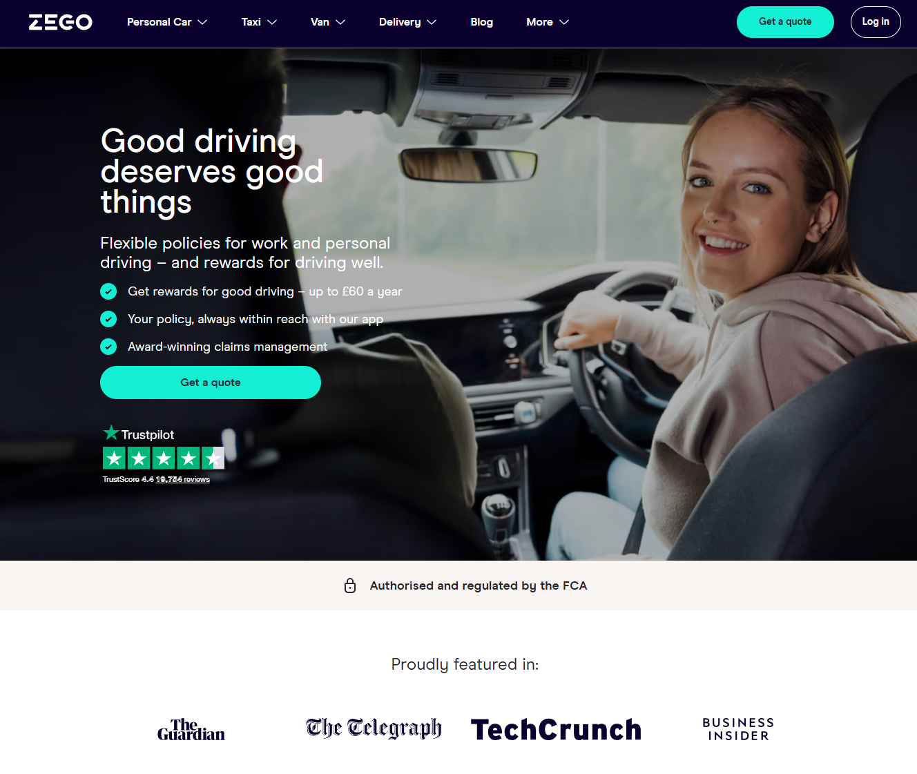 The Zego website