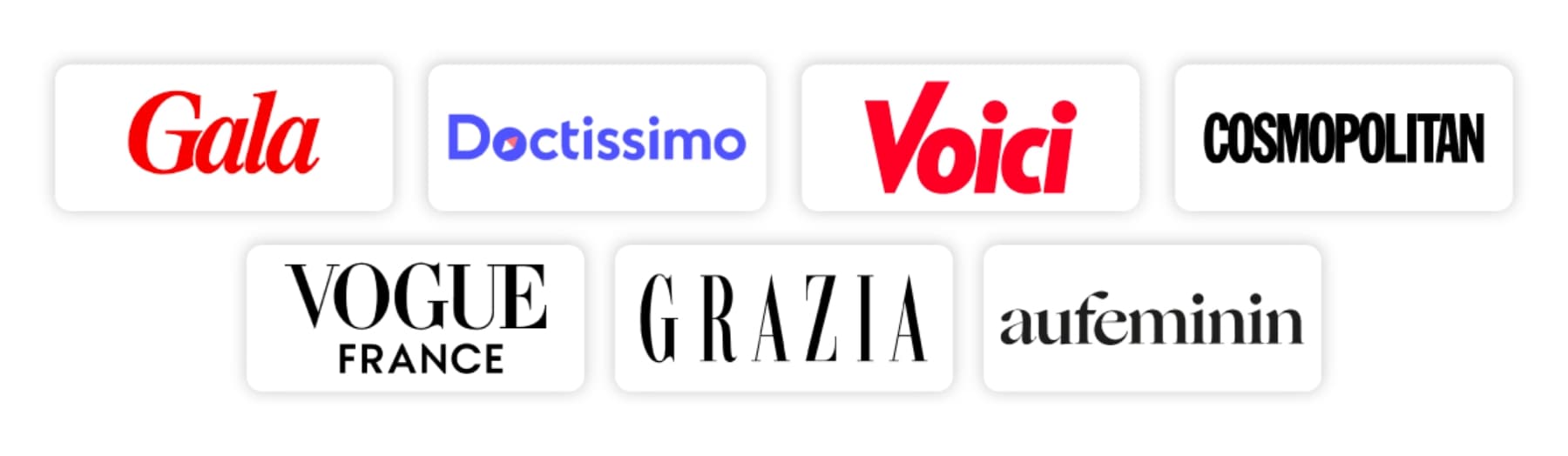 Logos of popular French lifestyle magazines