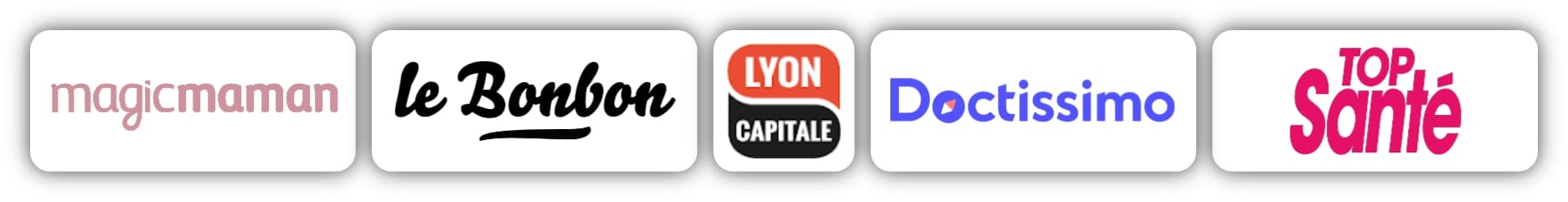 Logos of diverse French media outlets.