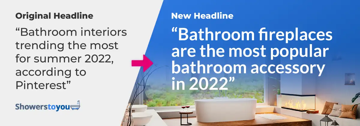 the original vs. new headline