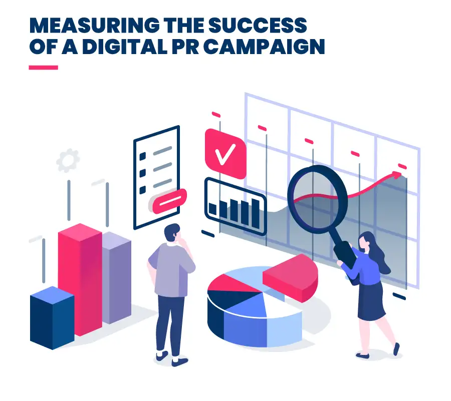 Cartoon of charts, graphs and a magnifying glass