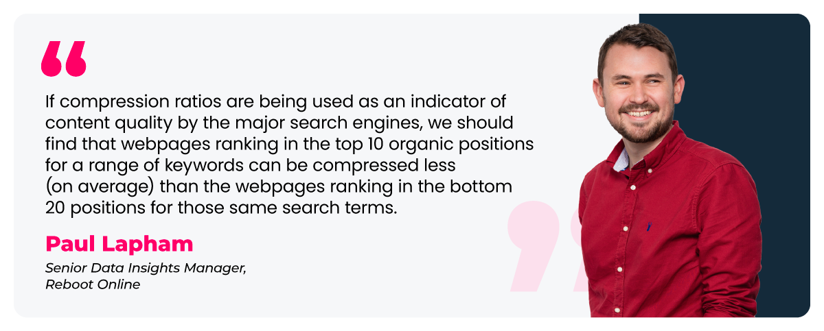Image depicting a quote from our Senior Data Insights manager Paul, discussing the hypothesis behind this study.